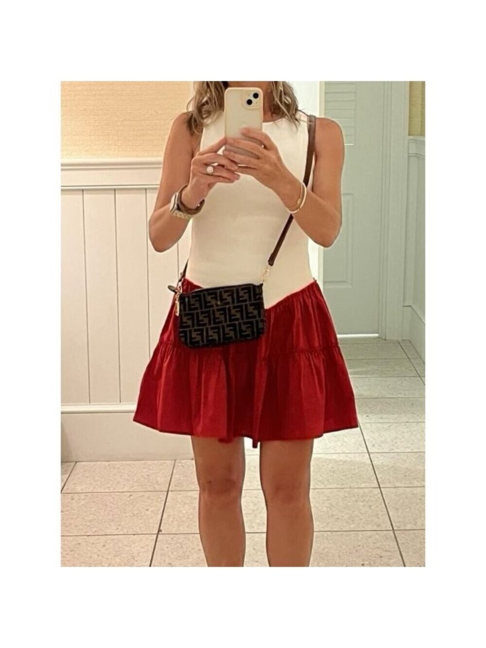 NWT Size XL -Anthropologie Cotton Rib Tank Drop-Waist Twofer Mini Dress (US$ 98)